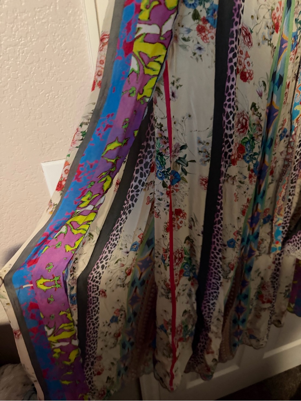 Johnny Was Multicolor Floral Boho Blouse and Skirt Set - Turquoise, Purple - Picture 6 of 10